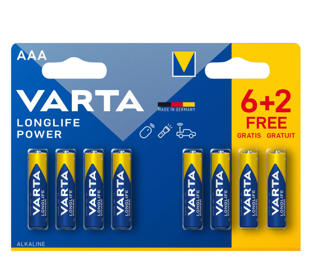 Varta Longlife Power AAA (8 szt.) (6+2) - 1456609 - zdjęcie
